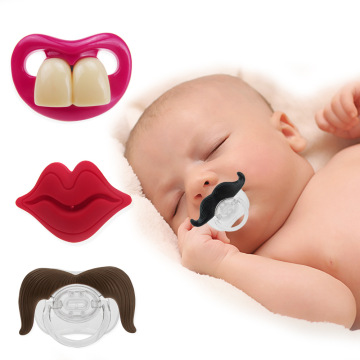 Funny Baby Pacifiers Food Grade Silicone Nipple Teethers Toddler Pacifier Orthodontic Soothers Teat For Baby Pacifier Gift