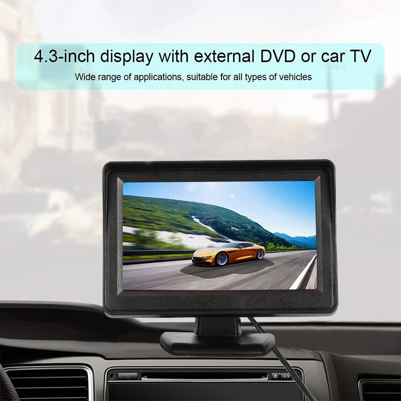 4.3 inch Car Rear View Monitor Reversing LCD TFT Display with Night Vision Backup Rearview Camera for Vehicle