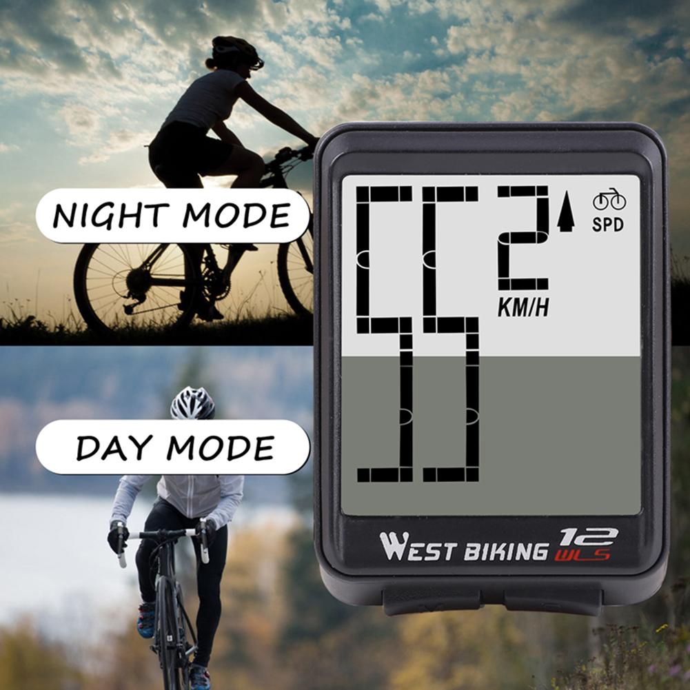 WEST BIKING Bicycle Computer PVC Rainproof Wireless MTB Bike Cycling Computer Speedometer Odometer Waterproof Stopwatch