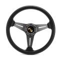 Universal 342mm PU & Aluminum Alloy Steering Wheel Car Sport Racing Steering Wheel Drifting Deep Corn Dish