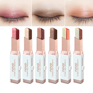 Eyeshadow Stick Stereo Gradien Shimmer Double Color Eye Shadow Cream Pen Eye Makeup Cosmetics Tool Waterproof