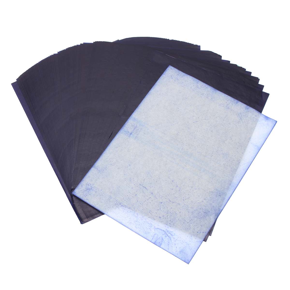 100 Sheets A4 Dark Blue Carbon Hand Copier Stencil Transfer Paper Hectograph Black Carbon Hand Copier Stencil Transfer Paper