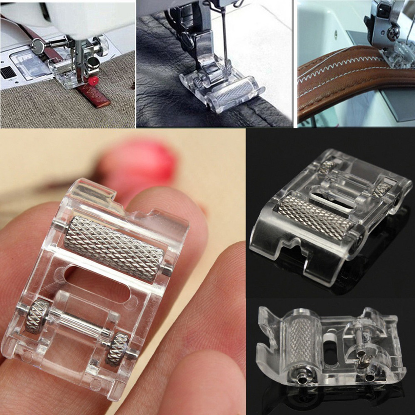 Low Shank Roller Presser Foot For Snap Singer Brother Janome Sewing Machine DIY Apparel Sewing Accessories Fabric Leather NEW
