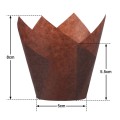 50pcs Newspaper Style Cupcake Liner Baking Cup For Wedding Party Caissettes Tulip Muffin Cupcake Paper Cup Oilproof Cake Wrapper