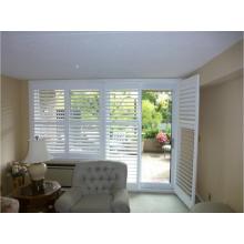 Customized white Basswood Wood Shutter door Bi-fold Plantation Sliding Shutters ws2005