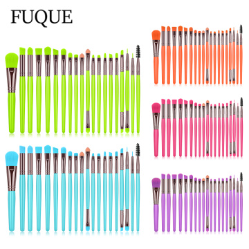 20 pcs Fluorescent Eyeshadow Brushes Set Professional Makeup Brushes For Eyes Beauty Cosmetic Tools Makeup Kit