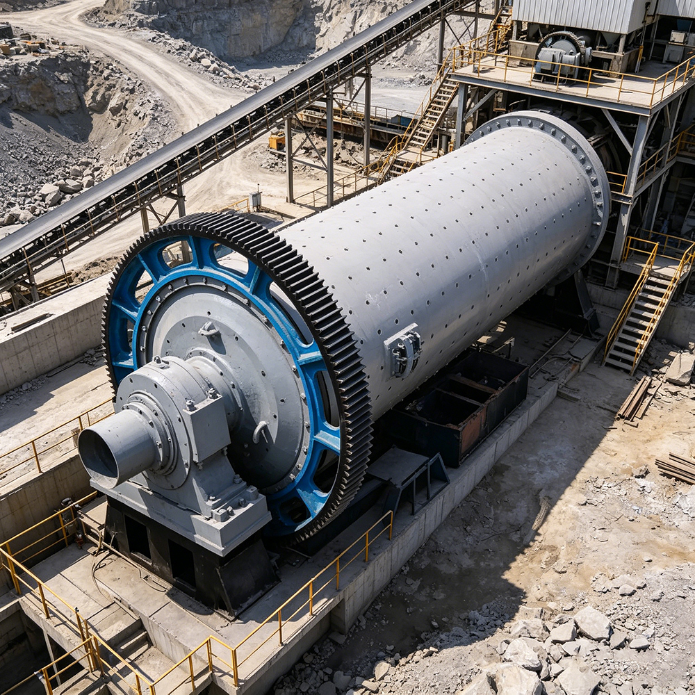 Rod mill for ore grinding