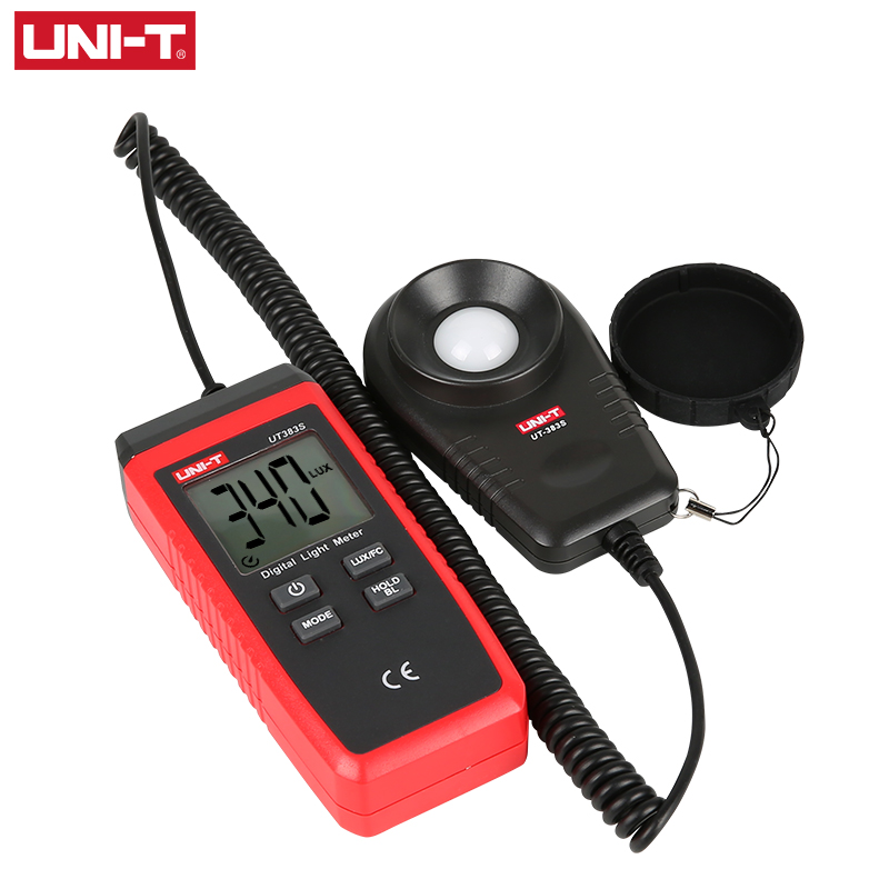 UNI-T UT383S Split Illuminometer Handheld LCD Luminometer Digital Photometer Luxmeter Light Meter 0-199999 Lux