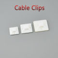 100pcs Self Adhesive Cable Tie Mounts 30*30 Car Wire Tie Clips Flat Holder Fixer Organizer Drop Adhesive Clamp White Black