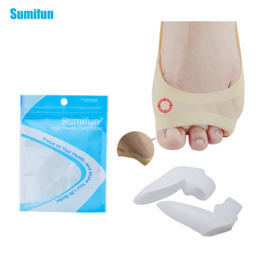 2Pcs Thumb Valgus Protector Silicone Gel foot fingers Two Hole Toe Separator Bunion Adjuster Hallux Valgus Feet Massager C142