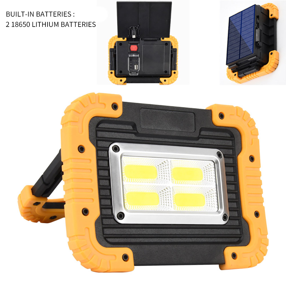 Outdoor New Solar USB Rechargeable Searchlight, Multifunctional Work Light, Emergency Camping Light With Magnet, Floodlight