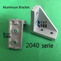 20pcs/lot 2040 corner fitting angle aluminum 38x38 L connector bracket fastener match use 2040 industrial aluminum profile