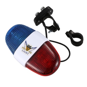 Bicycle Cycling 4 Tones 6 LED Electronic LED Warning Lights Siren Horn Beeper Bell