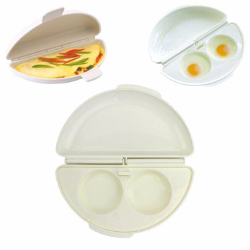 Nonstick Egg Boiler PP Mold Container Egg Ring Round Multi Holes Fried Eggs Tray Microwave Omelet Plate Kitchen Cooking Tool
