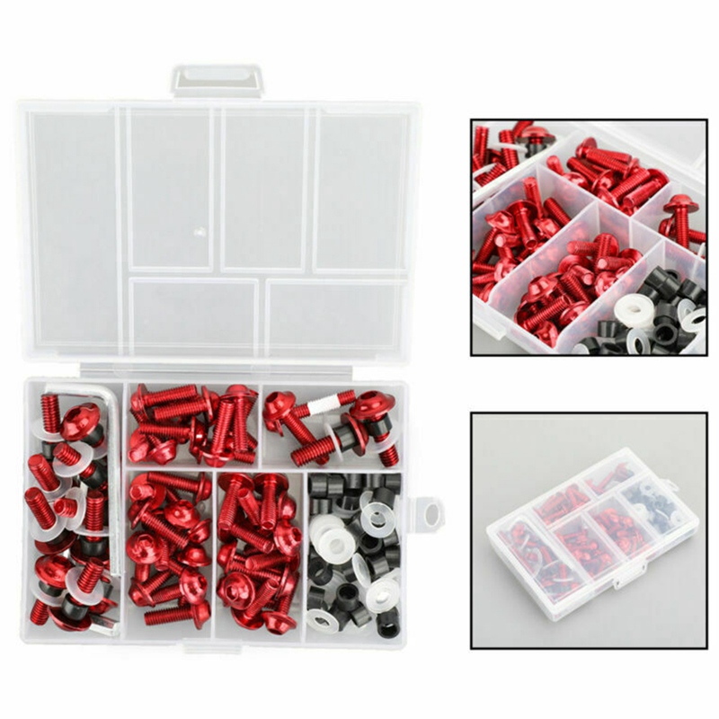 158pcs Fairing Bolts Kit Fastener Clips Screws for Motorcycle Sportbike