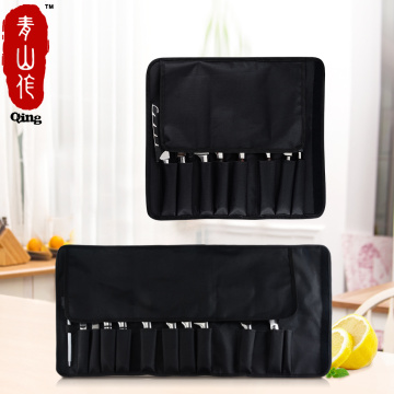Qing Kitchen Cooking Chef Knife Black Bag Roll Bag Carry Case Bag Kitchen Cooking Portable Durable Storage Kitchen Accessories