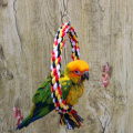 Bird Perch Toy Round Cotton Rope Chewing Bar Parrot Swing Climbing Standing Toys With Bird Supplies