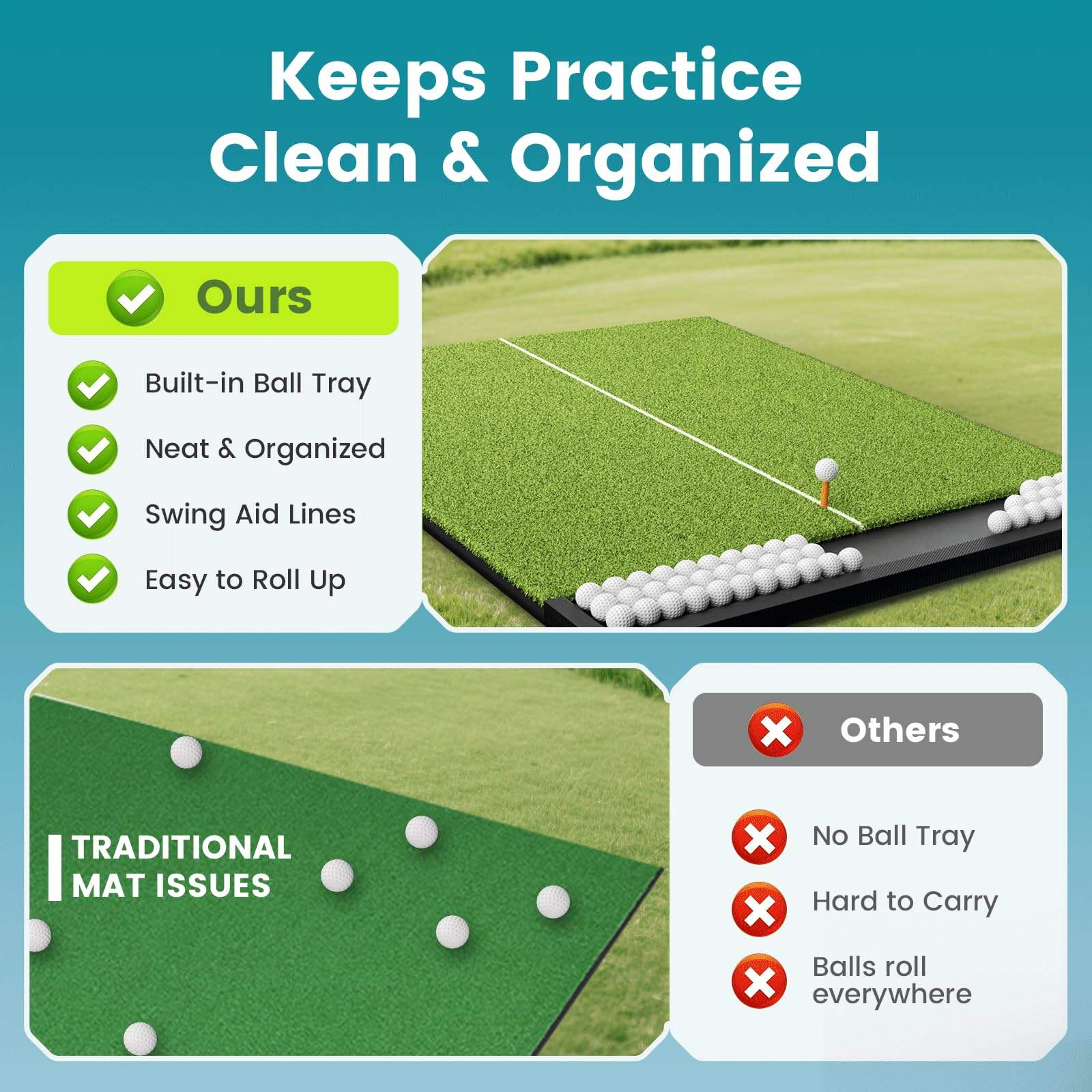 Premium GP Golf Hitting Swing Mat2