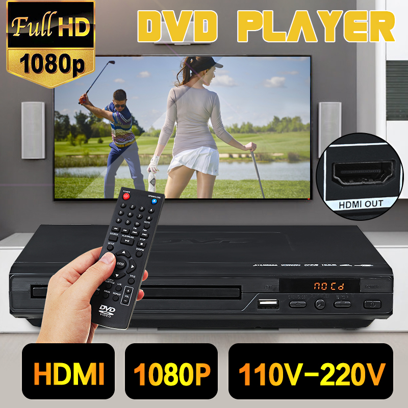 Home 1080P HD DVD Player HDMI-compatible USB Multimedia Digital DVD TV Support HDMI-compatible CD SVCD VCD MP3 MP4 Video