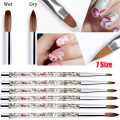 7 Sizes Nylon UV Gel Brush Liner Painting Pen Acrylic Drawing Brush for Nails Liquid Glitter Handle Nail Art Tool Manicure Paint