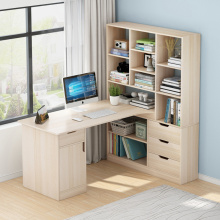 economical computer desk with bookshelf