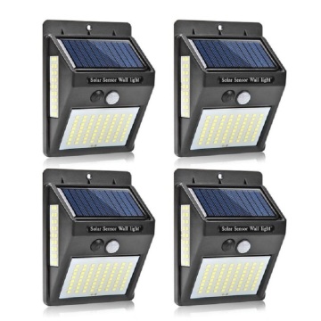 100 LED Outdoor Solar Wall Lamp Waterproof PIR Motion Sensor Garden Security Light Solar Powered Spotlight Sunlight Street Light