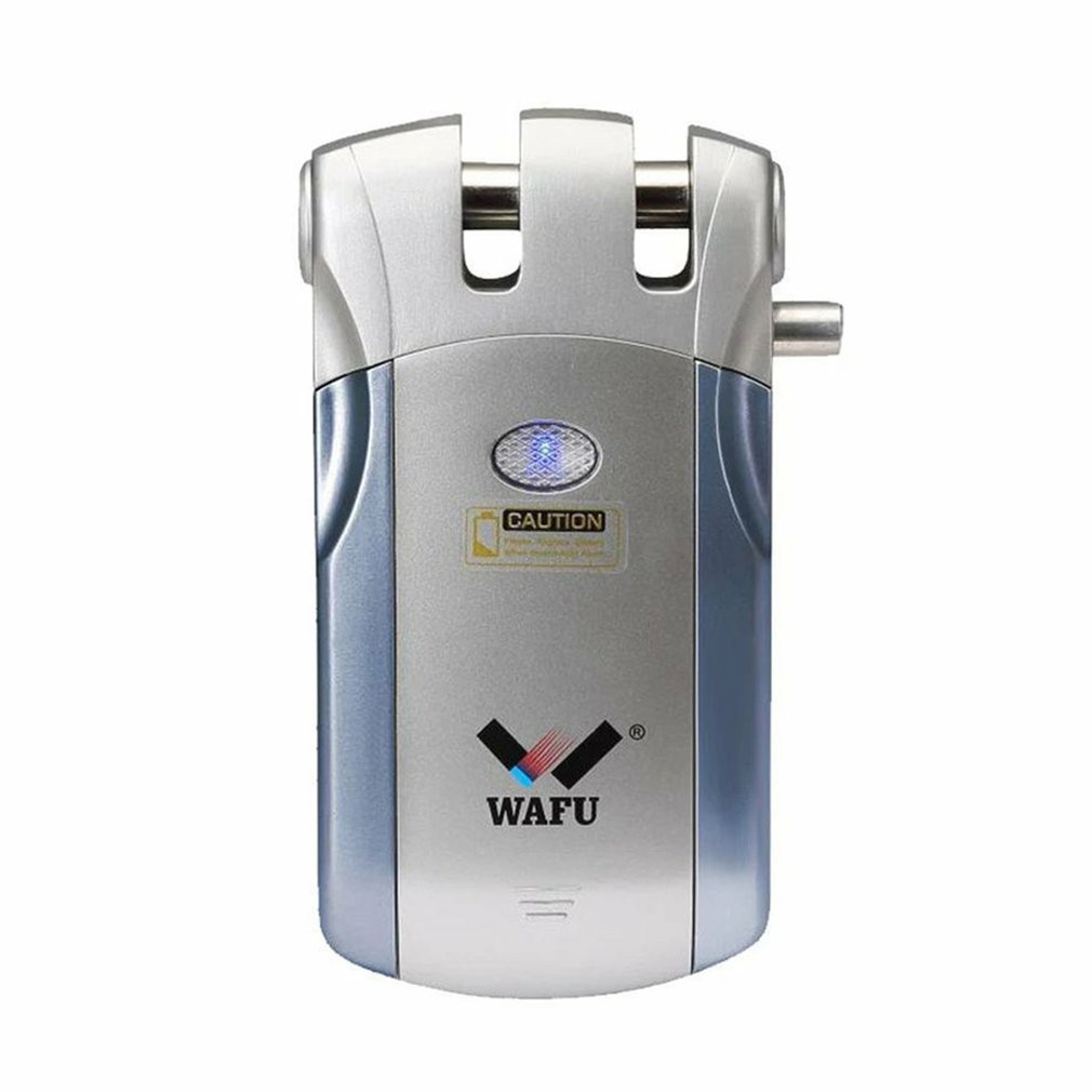 WAFU Wireless Remote Control Electronic Lock Invisible Keyless Entry Door Lock with 4 Remote Controllers Electric Lock 433mhz