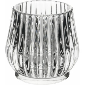 Crystal cut candle vessel