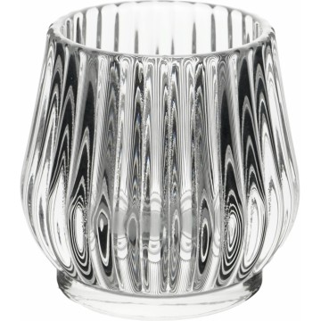 Crystal cut candle vessel