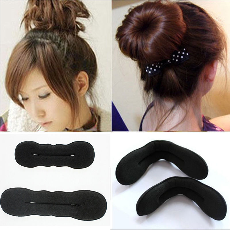 2 Pc (One Big another is Smal) Hair Styling Magic Sponge Clip Foam Bun Curler Hairstyle Twist Maker Tool New Arrival