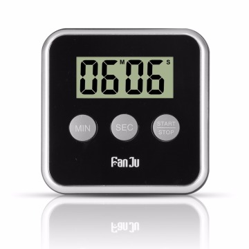 FanJu FJ231 LCD Digital Screen Kitchen Timer Square Countdown Alarm with Stand Electronic Cooking Magnet Clock Tools
