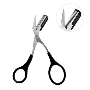 1Pcs Stainless Steel Eyebrow Scissors With Comb Hair Remover Beauty Tool Makeup Tools Hair Grooming Removal Manicure Scissors