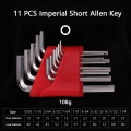 11Pcs Hex Key Set,CR-V Hex Key Wrench,2mm Hex Key Allen Wrench Set,Allen Key Set Sae Metric 12mm Short Arm Tool Set