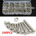 340pcs M3 DIN7985 Stainless Steel Hex Screw Nuts Bolt Cap Socket Assortment Set