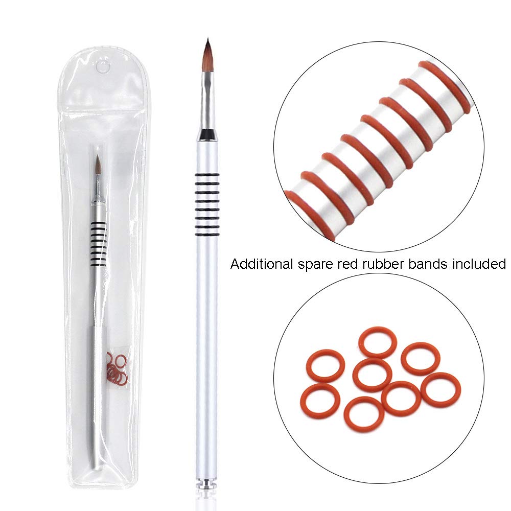 Eval Acrylic 3D Nail Art Brush 100% Pure Kolinsky UV Gel Carving Pen Nail Brush Liquid Powder DIY Nail Beauty Supplies