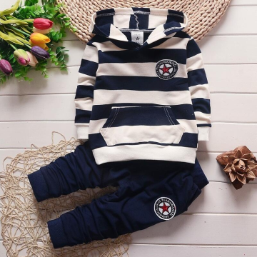 Baby Clothing Set Spring Autumn Fashion Cotton Hooded Tops+Shirt+Pants 3pcs Infant Newborn Kids Outfits For Bebes Tracksuit