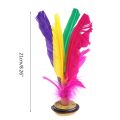6pcs Colorful Feathers Shuttlecock Chinese Jianzi Foot Sports Outdoor Toy Game Q1FF