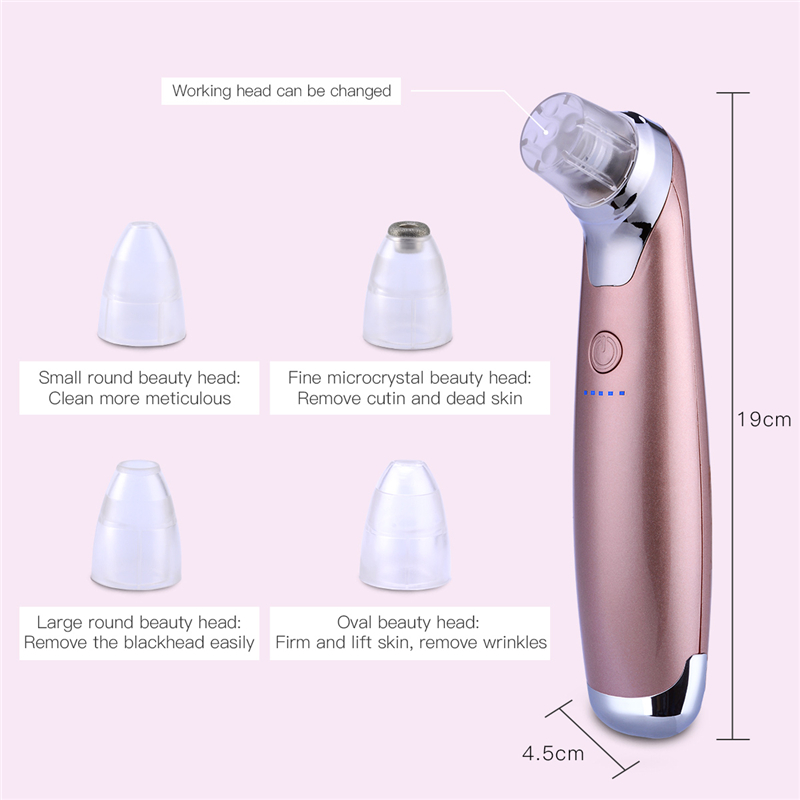 Electric Facial Massager Acne Microdermabrasion Vacuum Suction Machine Deep Clean IPL Treatment Peeling Skin Beauty Device S46