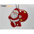Reflective Leather Santa Claus with Gifts Bag Pendant
