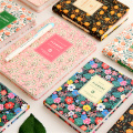 Hardcover DIY Self-filling Week Monthly Planner Japanese Style Fresh Cherry Blossom Memo Schedule Hand Account Notebook D40