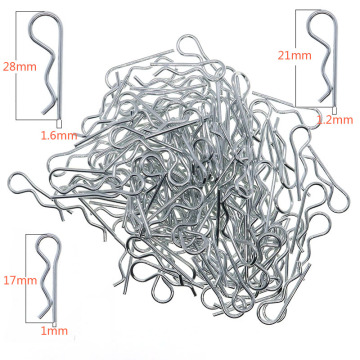 100PCS RC 1/8 Body Clips Pins Bend Post Remote Control Car Parts Truck Buggy Shell for 1:8 rc car