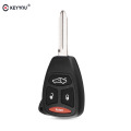 KEYYOU 4 Button Remote Key Fob Case Shell With Keychain For Chrysler 300 /Aspen /Jeep /Dodge