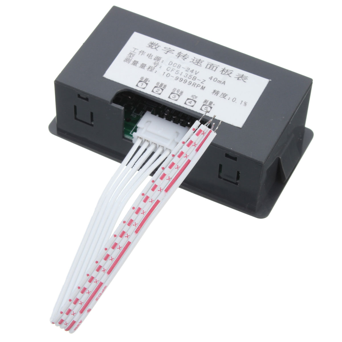 Red LED 4 Digital Tachometer RPM Speed Meter + Proximity Switch Sensor NPN Measuring Instruments