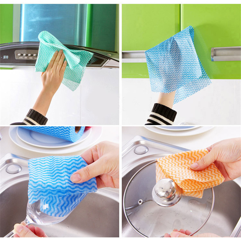 1 Roll Eco-Friendly Non Woven Duster Cloth Dish Cloth Break Point No Oil Rag Furniture items kitchen towels Cleaning wash cloth