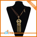 Gold Tassel Crystal Fashionable Jewelry Necklace