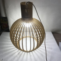 Sam Wooden Pendant Light Birdcage Wood Lamp Modern Designer Black White Hanging light for Restauarant Dining Room bar Lighting