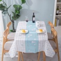 Plaid Decorative Thick Tablecloth Rectangular Waterproof, Anti-scald, Oil-free, Durable PEVA Tablecloth Rectangula
