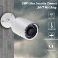 4CH CCTV System 2+2 PCS Ultra 5MP Outdoor Security POE Camera & Hikvision 4 POE NVR DS-7604NI-K1/4P DIY Video Surveillance Kits