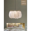 High-profile feather lamp warm romantic bedroom lamp design chic non-collision Nordic ins girl lamp long service life modern sim