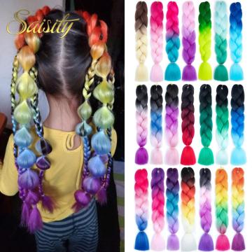 Saisity Jumbo Braids ombre Synthetic high temperature Fiber Extensions crochet Braiding Hair